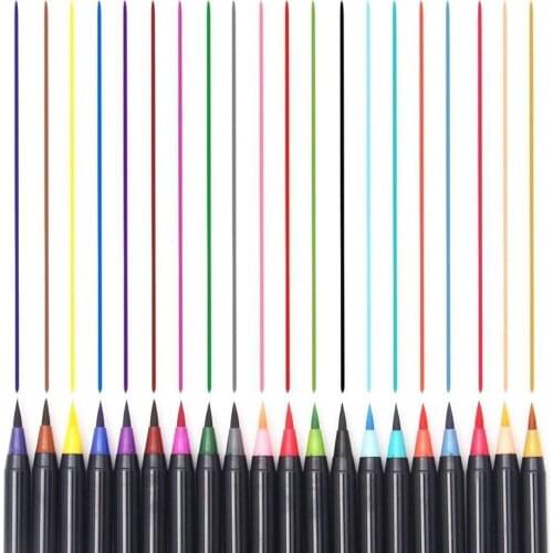 20 Colors Soft Brush Pen Set Watercolor Drawing Painting Brush Art Markers Pen For Drawing Calligraphy Sketching Artist Supplies
