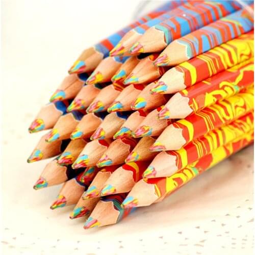 36Pcs Wooden Pencil Multicolor Writing Rainbow Pen Supplies School & Office Supplies For Children