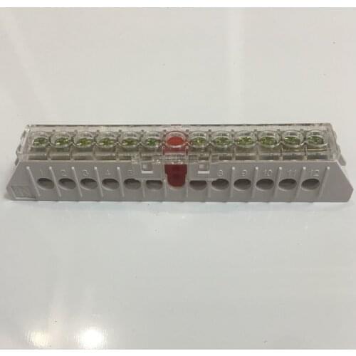 7*9mm 7x9mm 12P 18P 12 18 Hole Positions Distribution N Neutral Wire Line Row Plastic Brass Screw Connector Bar Terminal Block