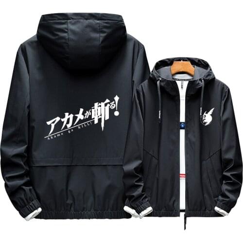 Akame Ga KILL! Cosplay Role Tatsumi Hoodie Long Sleeve Printed Zipper Noctilucent New Fashion Popular Casual Winter Warm Jacket