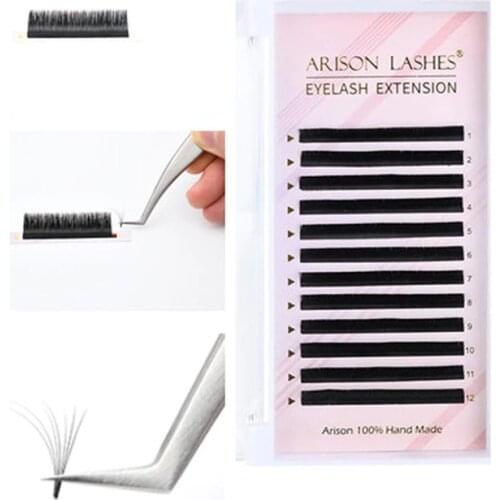 Fast Makeup Easy Fanning Lashes Auto Flowering Rapid Blooming Eyelash Fans Volume False Eyelash Extension For Wholesale OEM