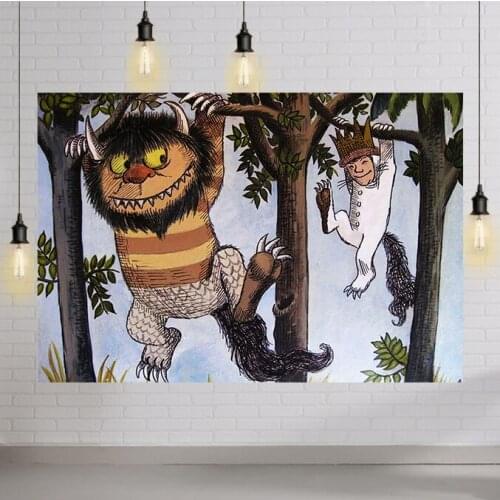 The Wild Beast Photography Backdrops Where The Wild Things Are Backdrop Wild One Dessert Table Party Banner Background