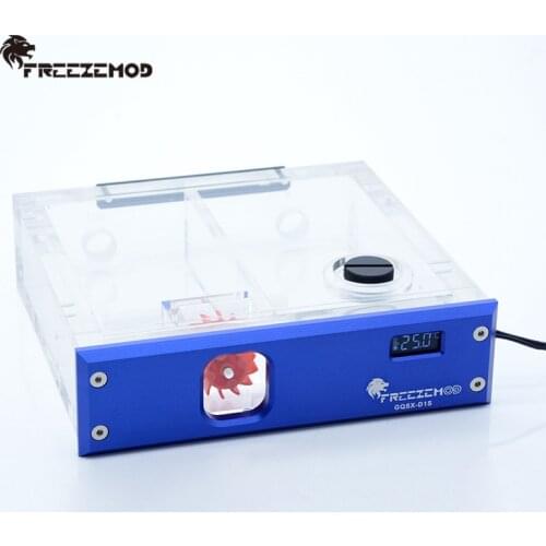 FREEZEMOD GQSX-D1S Computer Water Cooler Water Tank Single Optical Drive Metal Panel VA Liquid Crystal Temperature Sense