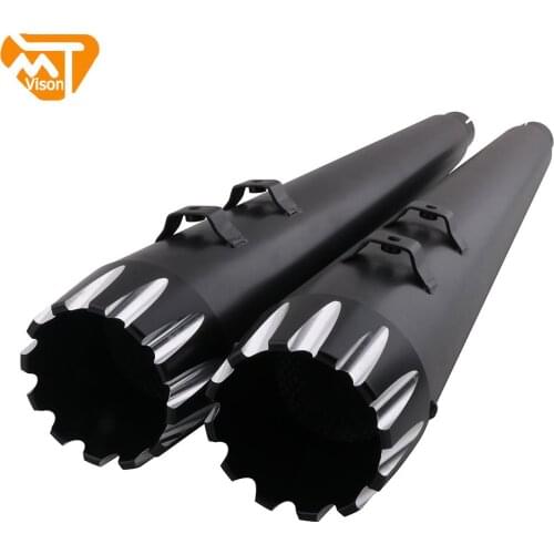 Motorcycle Exhaust Pipe Muffler Slip-On For Harley Touring Bagger Models Dresser Road King Electra Glide Street Glide 1995-2016