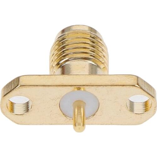SMA Female 2 Hole Panel Flange Jack With Solder Post Terminal RF Connector