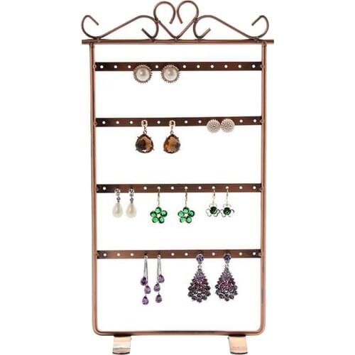 Metal 48-Hole Earrings Ear Studs Holder Stand Jewelry Display Rack Multi