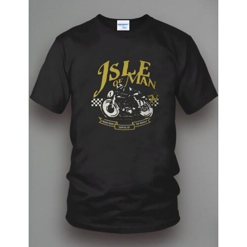 Newest 2019 Fashion O-Neck Active Hot Sale T shirts Classic Isle Of Man Island TT Road Motorcycle Tee Shirt