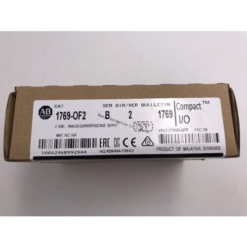 Original MicroLogix 1500 PLC 1769-OF2, 1769-of2 I/O Module 2 Outputs 0 - 20 mA 20.4 -26.4 V dc, 118 *35 *87 mm