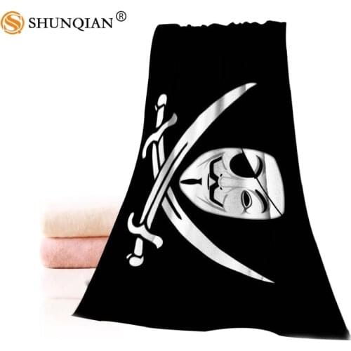 Custom V for Vendetta Towels Microfiber Fabric Popular Face Towel/Bath Towel Size 35x75cm, 70x140cm Print your picture