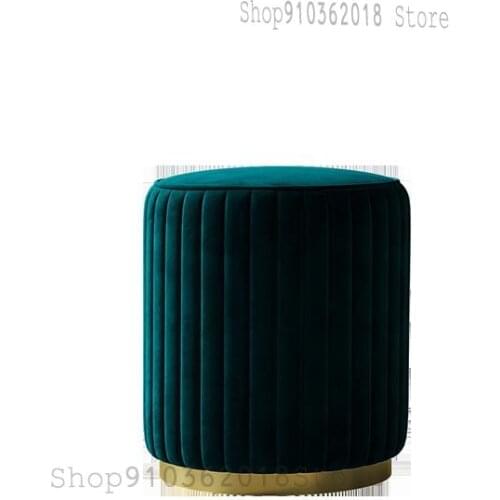 Custom Nordic Dressing Chair Household Shoe Changing Stool Bedroom Sofa Light Luxury Makeup Stool Fashion Fabric Net Red Ins Sma