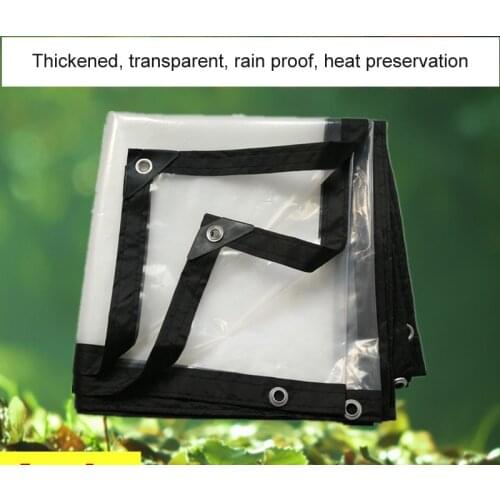 Transparent and thickened edge punching waterproof and thermal insulation plastic cloth balcony flower crop greenhouse film