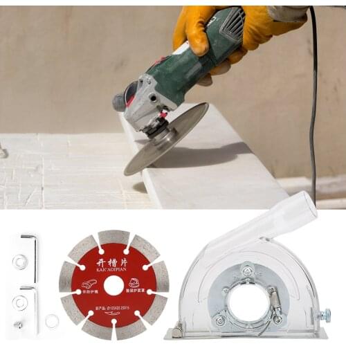 Grinding Cutting Hood Angle Grinder Dust Cover Collector B-110A Grinder Cutting Hood With 12 Slotted Disc Hardware Parts