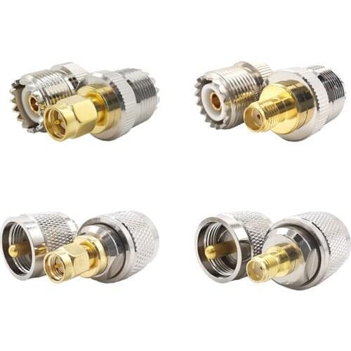 SMA-UHF RF Adapter Coaxial Connector SMA to UHF PL259 SO239 Mount Connector SMA to SO239 WIFI Antenna Plug For Test Ham Radio