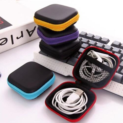 Earphone Storage Bag Holder Case Carrying Hard Box Case For Earphone Headphone Accessories Earbuds Memory Card USB Cable Arrange