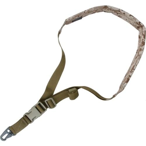 TMC Tactical Single Padded Sling Game with MP7 Neck Hanging Single Point Hanging Belt AOR1/MTP TMC2953