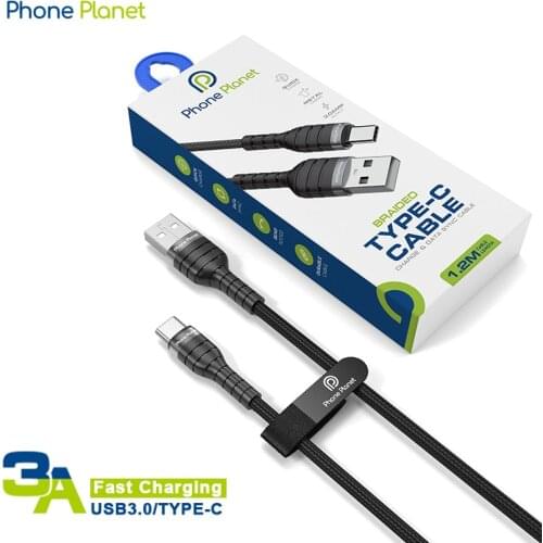 Phone Planet 3A USB Type C Fast Charger Cable For Samsung Huawei Xiaomi Redmi Note 10 9 High Quality Mobile Phone Charging Cord