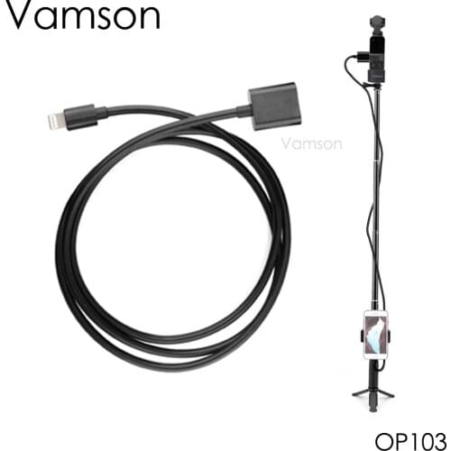 Vamson type-C USB Full Function Android IOS charging cable Black data line for DJI OSMO Pocket Camera Accessories OP103