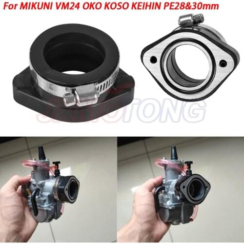 Motorcycle Carburetor Rubber Adapter Inlet Intake Pipe For PWK 21 24 26 28 30 PE 26 28 30 TM33 VM24 TM28 Dirt Bike