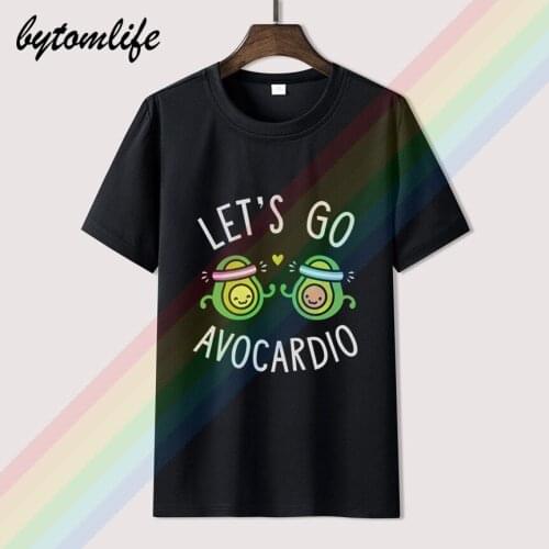 Funny T Shirt Men Women Novelty T-shirt Lets Go Avocardio Avocado Pun Cool T-shirt