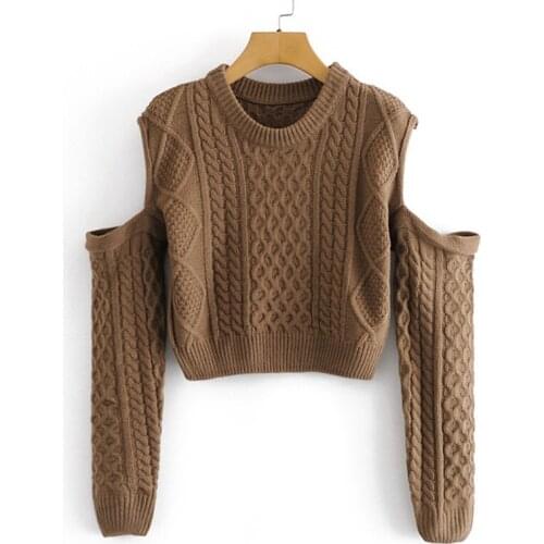 2020 New Autumn Winter Off Shoulder Knitted Sweater Women Solid O-neck Loose Plus Size Long Pullovers Knitting Jumper