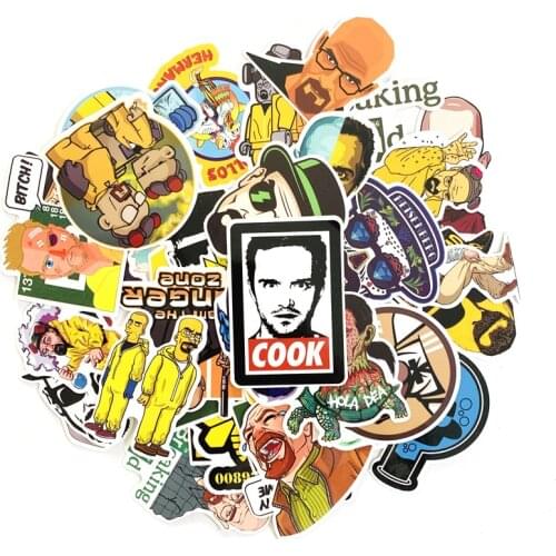 TD ZW 50Pcs Breaking Bad Stickers For Suitcase Skateboard Laptop Luggage Fridge Phone Car Styling DIY Decal Sticker