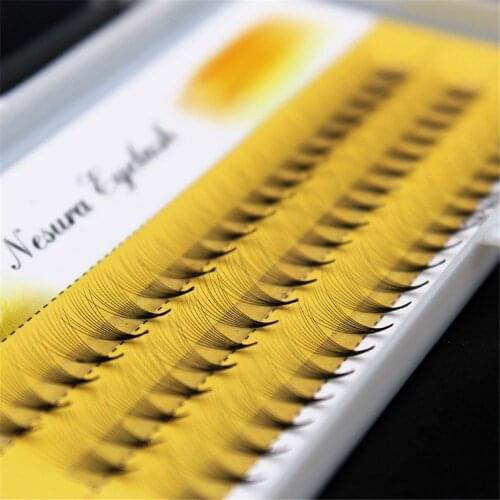 60pc/box Fake Eyelash Clusters Beauty Eye Lashes Grafting False Eyelashes 0.07mm 10D Women Pro Makeup Cosmetic Girls Beauty Tool