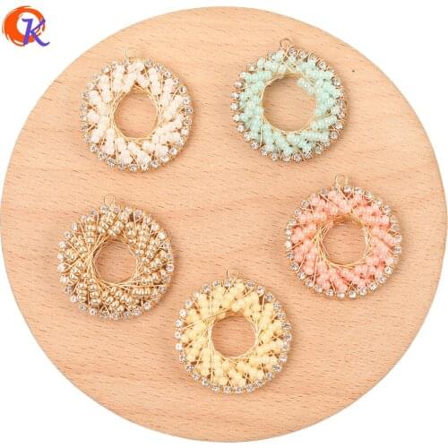 Cordial Design 20Pcs 26*29MM Jewelry Accessories/Pendant/Hand Made/DIY Making/Loop Shape/Seed Bead Charms/Earring Findings