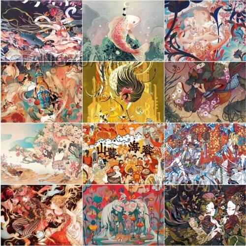 Diy Diamond Embroidered Cartoon Scenery Cross Stitch 5D Full Diamond Paintings Comics Illustration Handmade Wall Art Pictures