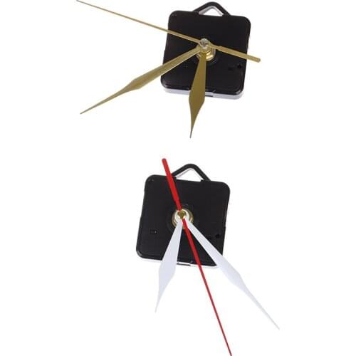 Silent Quartz Clock Movement Mechanism Black & Red Hands Repair Tool Parts Kit