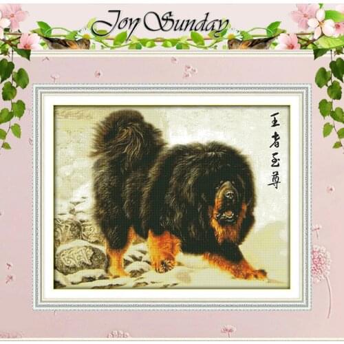 Big Size King Power Counted Cross Stitch DIY 11CT 14CT Cross Stitch Set Tibetan Mastiff Cross-stitch Kits Embroidery Needlework