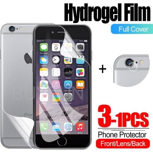 For iPhone 6 hydrogel protective 1-3PCS transparent protective film for iPhone 6 Plus tempered glass for iPhone 6s phone cover