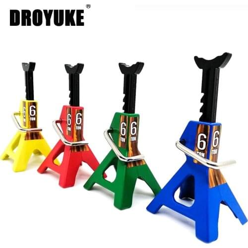 Droyuke RC Car Steel 6Ton Scale Jack Axle Stand Lift Capacity Stand Heavy Support Vehicle Floor Ratchet Jack TRX4 D90 Trucks