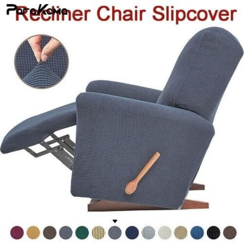 Recliner Stretch Sofa Covers with Elastic Charcoal Gray Thickened Furniture Protector Non-slip Couch Covers for Living Room