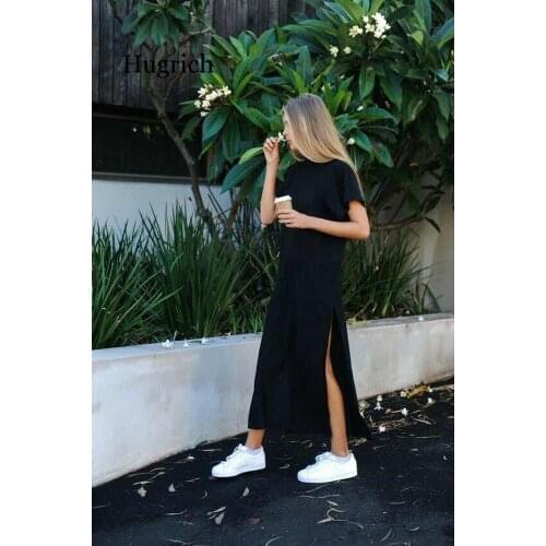 Черные летние платья Hugrich China At AliExpress