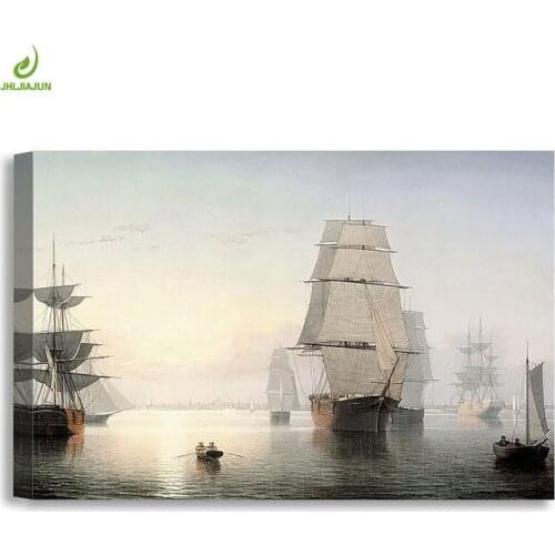 JHLJIAJUN Nordic Landscape Navigation Wall Art Print And Poster Asher Brown Classic Art Dining Living Room Home Decor