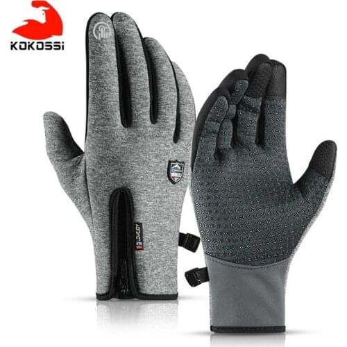 KoKossi Glove Fishing Glove Waterproof Warm Men Winter Climb Anti-Slip Full Finger Finger Light Gloves Fishing Tackle