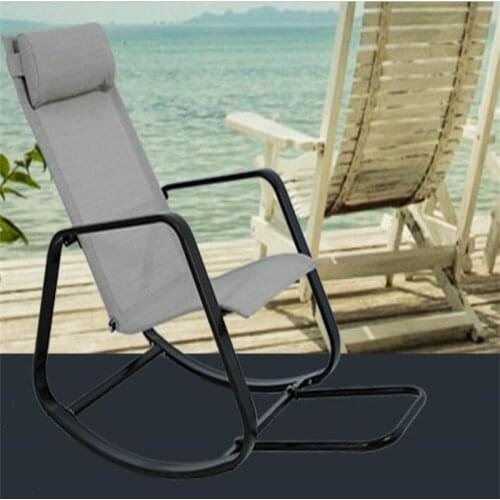Garden Elderly Chaise Lounge Balcony Courtyard Rocking Chair Outdoor Swing Sun Lounger Leisure Beach Lazy Chair