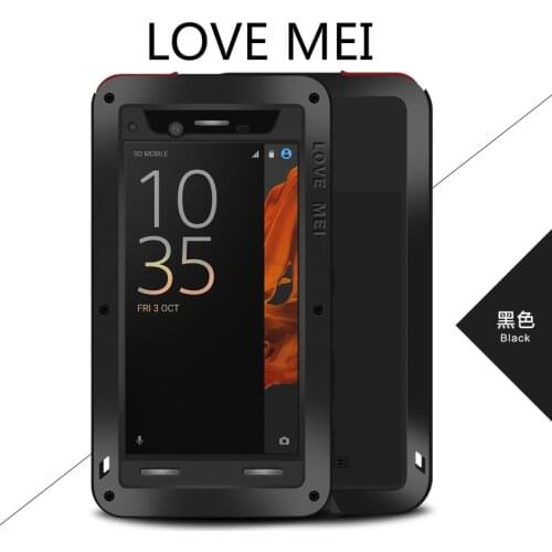 Love Mei Powerful Case For Sony Xperia XZ Shock Dirt Proof Water Metal Armor Cover Phone Case For Sony Xperia XZ F8332 F8331