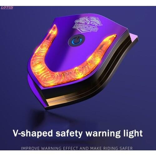 Motorcycle Accessories V Shield USB Smart Wireless Helmet Light Day Trip Side Box Light Fuel Tank Decoration Night Warning Light