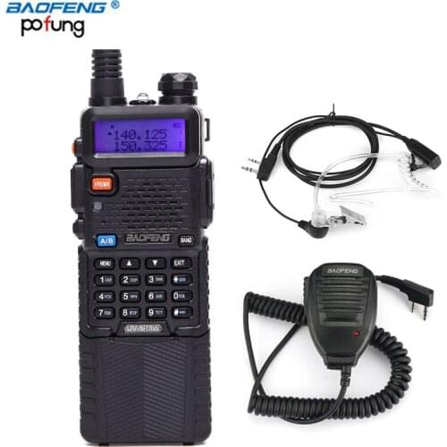 Original Baofeng UV-5R 8W Two Way Radio 8W/4W/1W CB Ham Portable Radio 10km Walkie Talkie 3800mAh Battery+Headset+Speaker Mic
