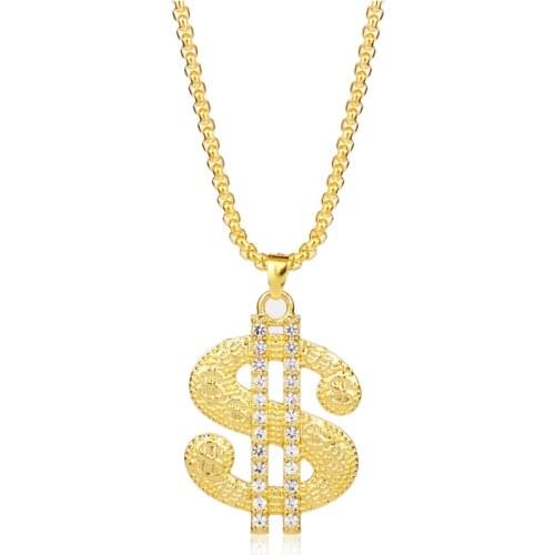Hip Hop Currency US Dollar Necklace for Women Men Pendant Choker Jewellery Necklaces for Teen Girls