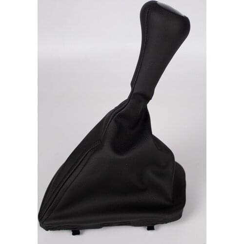 BLACK LEATHER GEAR KNOB + GAITER 6 SPEED FOR BMW E30 NO LIGHT