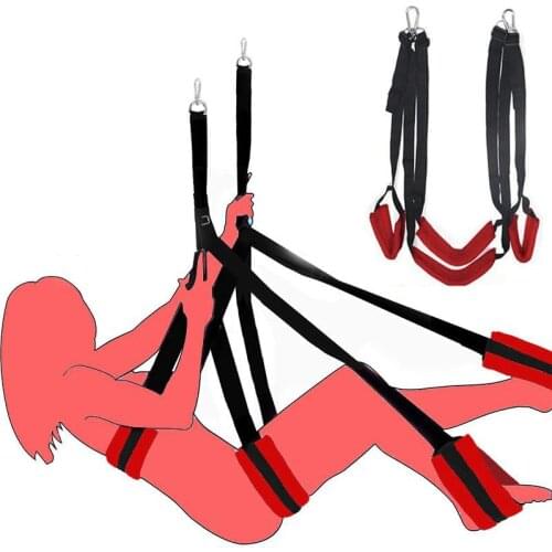 Sex Swing Soft Material Sex Furniture Fetish BDSM Bandage Love Adult Games Hanging Door Swing Sex Toys Accessories Swing Set