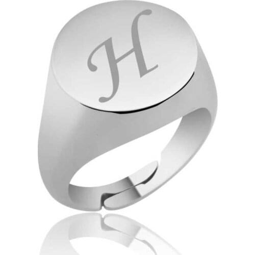 Silver Adjustable Letter Knight Templar Lady Ring