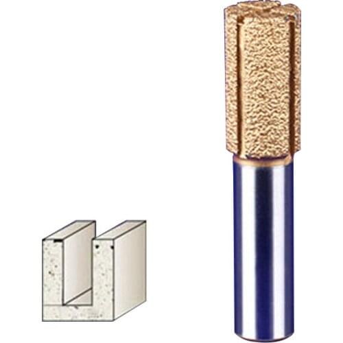 Slotted 16mm Blade Width 1/2 SHK Stone Tools Brazing Quartz Diamond Straight Engraving Tools CNC Router Tools Cutting Bits 5366