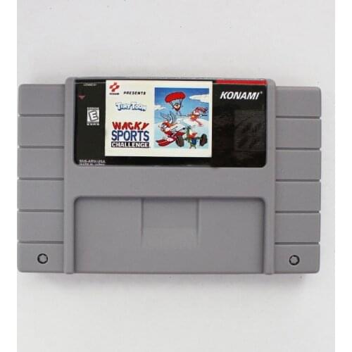 Tinytoon - Wacky Sports Challenge 16 bit Big Gray Game Card For NTSC Game Player Drop Shipping