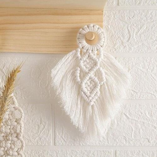 Handmade Ornament Exquisite Portable Beautiful Macrame Door Handle Swing Rope Wall Hanging Decoration for Home