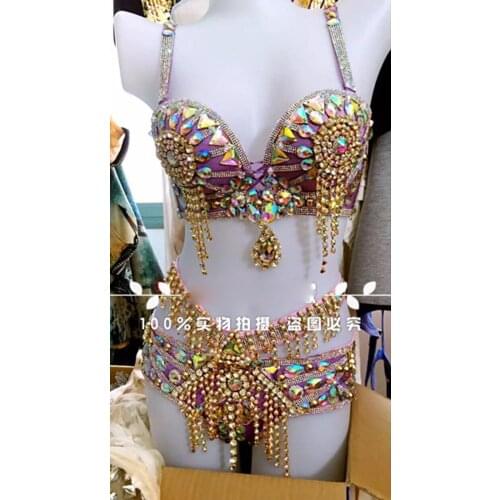 Nightclub DJ DS party gril show bar singer gogo costume rhinestone sparkly bikini Custom