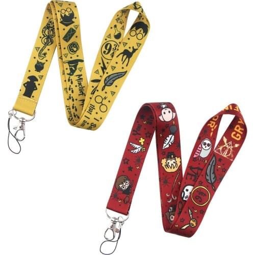 Magic School Keychain Phone Strap Lanyard for Keys ID Card Badge Holder Keycord DIY Hanging Rope Webbing Mobile Accessories