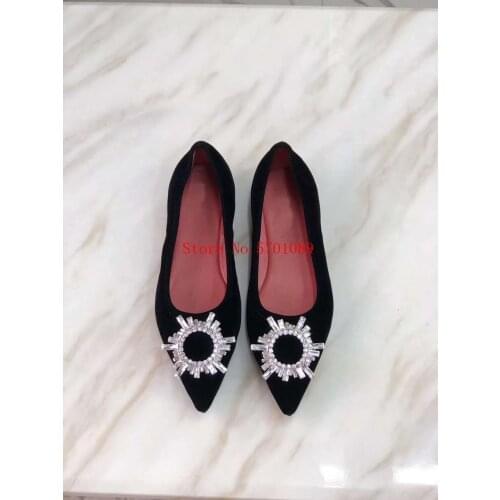 Woman Designer Shoes Begum Satin Crystal Buckle Pumps Calfskin Leather New Season Collection Black Paris Pumps Shoes